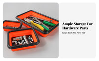 Large Capacity Foldable Attractive Parts Tray Easy to Clean Attractive Parts Tray Non-Scratch for DIY Enthusiasts, Auto Repair, Workshop