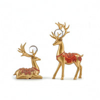 Deer Figurines Lustrous Deer Statues Decorative for Bookshelf