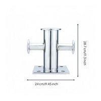Cross Bollard Heavy Duty Dock Bollard Mirror-Polished Stainless Steel Mooring Post for Professionals