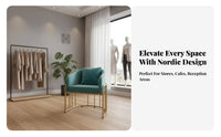 Wireframe Armchair Nordic Design Single Sofa Sturdy Iron Frame Minimalist Design for Adults, Readers, Cafe, Boutique