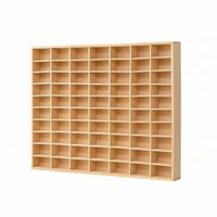Open Wooden Display Rack Space-Saving Toy Car Display Shelf Slim Long-Lasting for Collectors, Hobby Room, Playroom