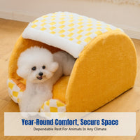 Soft Pet Shelter Warm Enclosed Pet Tent Removable and Cleanable Anti-Slip Bottom for Feline Owners, Indoors, Living Room