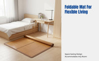 Double-Sided Bamboo Cooling Mat, Foldable Thick Rattan, Summer Dormitory, 2025 New Design
