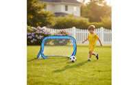 Outdoor Play Foldable Soccer Goal Easy Setup Portable Soccer Goal Backyard Friendly Portable Football Net Long-Lasting for Schoolchildren