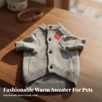 Warm & Cozy Striped Dog Sweater Soft & Stretchy Knitted Dog Sweater High-Stretch for Cat Owners, Cold Weather, Daily Wear, Outdoor Walks