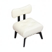 Comfortable Backrest Bow-Back Changing Stool Stable Load-Bearing Footrest Tufted Cushion Household Furniture Easy to Clean for Adults, Homeowners, Entryway, Foyer, Living Room, Bedroom