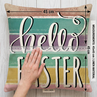Easter Bunny Pillow Cover Festive Design Easter Pillow Cover Farmhouse Bunny Pillowcase for Homeowners, Party Hosts, Couch, Living Room, Bedroom