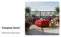 Removable and launderable Round Tufted Floor Pillow timeless Design Round Pouf Seat Thickly Padded Household Seating Soft Texture for Meditators, fitness Practitioners, literature corner, Balcony, Living Room, Meditation Space