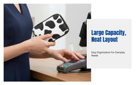 Accordion Card Holder, Large Capacity Wallet, Sleek Women's Card Case, Elegant PU