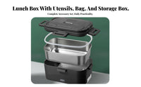 Sealed Lid Electric Heated Lunch Box Gasket Seal Portable Lunch Box Warmer