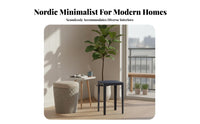 Non-Slip Feet Stackable Square Stool Thickened Design Stackable Square-Top Seat Sturdy Construction Home Furnishing Space-Saving for residents, grown-ups, Students, Living Room, Kitchen, Bedroom, Bathroom
