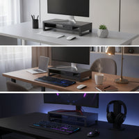 Metal Monitor Riser with Drawer Ergonomic Monitor Stand with Drawer Compact Desktop Storage Organizer Sturdy for Home Office