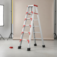 Step Ladder Ladder Aluminum Double-Sided Ladder Non-Slip for Homeowners, Photographers, Home Maintenance, Indoor Work, Photography Studio