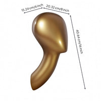 Wall-Mounted Mannequin Head Molded Wall-Attached Mannequin Head Curved Neck