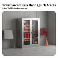 Stainless Steel Fire Cabinet Rust-Resistant Fire Suppression Device Storage Cabinet Heavy Duty for Facility Manager S, Commercial Buildings, Warehouse