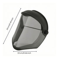 Full Face Visor Curved Face Visor with Adjustable Headband Safeguarding Hood Clear Anti-Fog for Grinders, Grinding