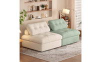 Tofu Block Sofa Minimalist Style Mochi Lazy Lounger Space Saving Convertible Material Sofa Bed for Small Apartment Dwellers, Pet Owners