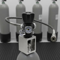 Inflatable Control Unit Matte Black Pressure Gauge Control Unit Metal Fittings High-Pressure Hose Kit