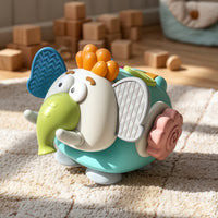 Tactile Sensory Elephant Textured Elephant Toy Colorful Fine Motor Toy Interactive for Babies, Toddlers, Travel, Car Seat, Stroller