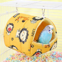 Machine Washable Nest Bird Nest for Cage, Warm Cotton Hanging Hammock with Crystal Velvet, Enhanced Thermal Insulation for Medium Birds, 15cm