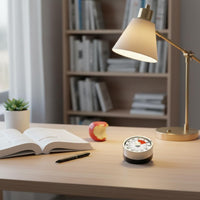 Timepiece Timer No Battery Required Mechanical Timer Loud Alarm Stainless Steel Kitchen Clock for Kids, Learning, Classroom, Office