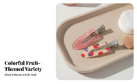 No-Wrinkle Hair Barrette Cute Design Wrinkle Less Hair Barrette Snap Barrette Colorful Designs Secure Hold for Women