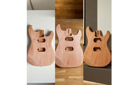 DIY Guitar Body with Routed Cavities Customizable Guitar Body Blank Custom Sanded for Luthiers, Guitarists