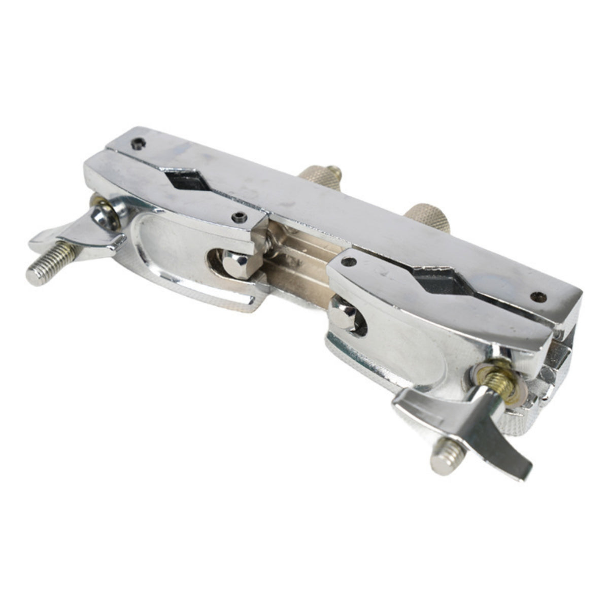 Drum Clamp Double-Sided Expansion Clamp Connecting Bracket Chrome-Finished Hardware Adjustable for Drummers, Stage