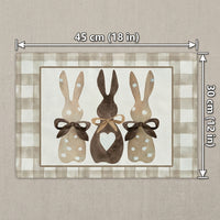 Easter Table Runner 45 x 30 cm Heat-Resistant Table Mat Holiday Dining Table Decor Tabletop Easter Home Decoration for , Kitchen, Restaurant, Party
