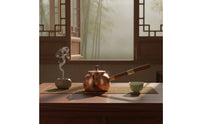 Copper Teapot Handmade Teapot with Wooden Handle Handcrafted Cookware