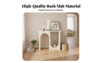 Creative Arch Design Arched Base Display Shelf Narrow Profile Console Table with Circle Base Easy to Clean Entryway Stand Solid Construction for Apartment Dwellers, Homeowners, Hallway, Living Room, Behind Sofa, Bedroom