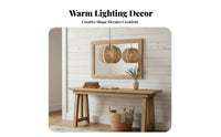 Woven Paper Rope Lampshade Rustic Design Woven Hanging Shade Farmhouse Hanging Lamp Cover Soft Ambient Ambiance