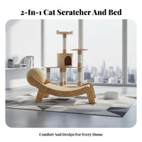 Cat Scratching Lounger Less Mess Sofa Cat Scratcher Corrugated Shred Pad Ergonomic Design Built-in Toy for Kittens