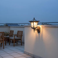 Waterproof Solar Pillar Light Decorative Solar Wall Light Weather Resistant Outdoor Wall Lantern Energy Saving for Villa Gate, Courtyard, Roof Terrace
