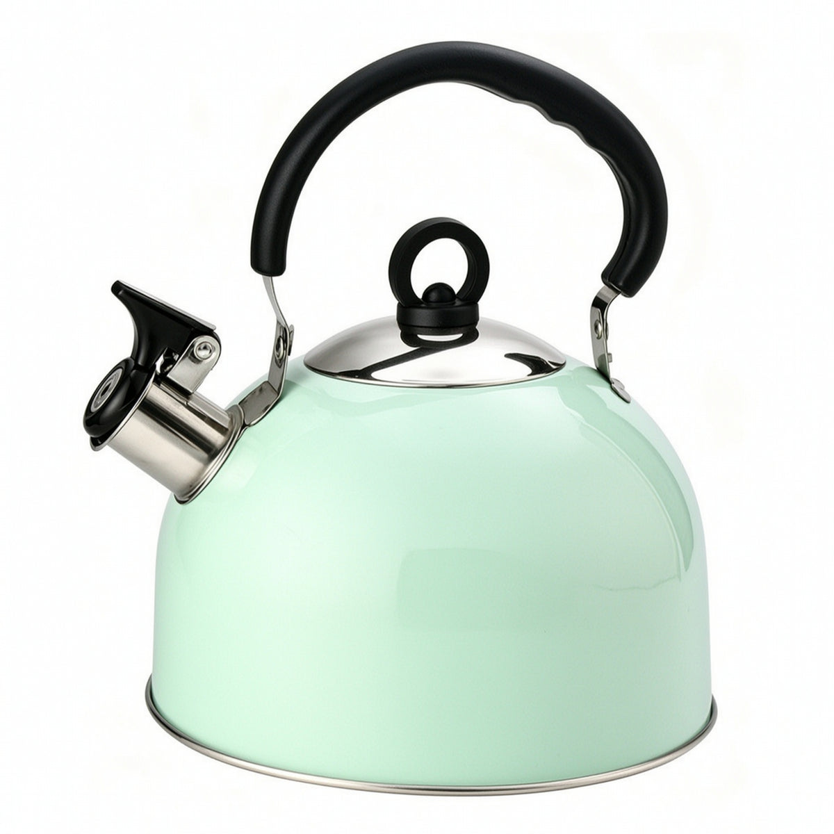 2.5L Green Minimalist Stainless Steel Whistling Kettle