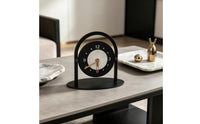 Modern Minimalist Desk Clock Decorative Accent Metal Frame Table Clock Noiseless Mechanism Timepiece for Living Room, Office, Bookshelf