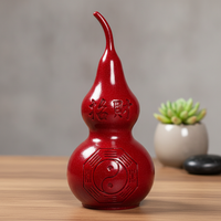 Cinnabar Gourd Ornament for Home and Office Decor