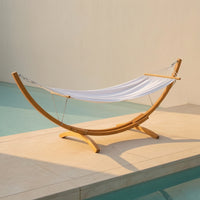 Hammock Bed with Stand Curved Curved Hammock with Stand Weather-Resistant Lounge Chair for Adults, Garden, Poolside, Backyard