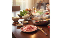 Induction Compatible Multi-Section Hot Pot Thickened Body Divided Hot Pot Flat Bottom Cookware for Parties