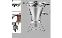 Conical Batter Dispenser with Stand Commercial Batter Dispenser with Press Handle Stainless Steel Funnel for Culinary Professionals