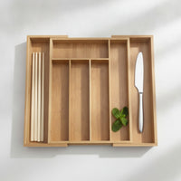 Bamboo Drawer Organizer Natural Expandable Drawer Organizer Sturdy