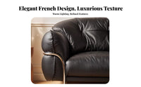 plush 3-Seater Couch billowyLike Design Deep Seat 3-Seater Sofa French Retro design Household Seating for Homeowners, Families, Living Room, Lounge Area