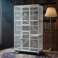 Metal Avian Enclosure Cage Versatile Avian Enclosure Cage Heavy Duty Wrought Iron Birdcage for Aviary