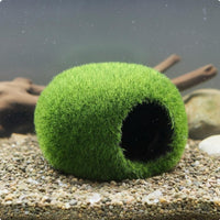 Resin Lichen Skull Ornament Provides Shelter Aquarium Skull Cave for Terrarium