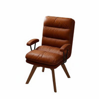 Sofa-Like Comfort Upholstered Swivel Armchair Multi-Use Desk Chair With Armrests Accent Seat Noiseless Rotation for Students, Office Workers, Adults, Study Room, Bedroom