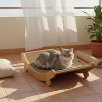 Long-Lasting & Wear-Resistant Cat Scratching Lounge Low-Shedding Curved Cat Scratching Board Stable Structure Spacious & Comfortable for Kittens, Large Cats, Living Room