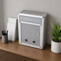 Wall-Mounted Idea Deposit Box Aluminum Alloy Lockable Idea Deposit Box Rounded Corners