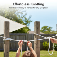 Nylon Rope for Sunshade Netting, Thickened Tie-Down Cord for Shade Cloth and Tarpaulins