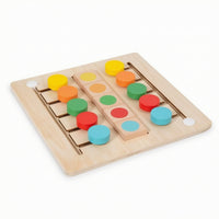 Color Sorting Puzzle Board Fine Motor Color Sorting Board Matching Game Smooth Edges Learning Toy Safe for Toddlers, Homeschool