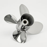 Outboard Propeller with Splined Hub Stainless Steel Four Outboard Propeller Easy to Install